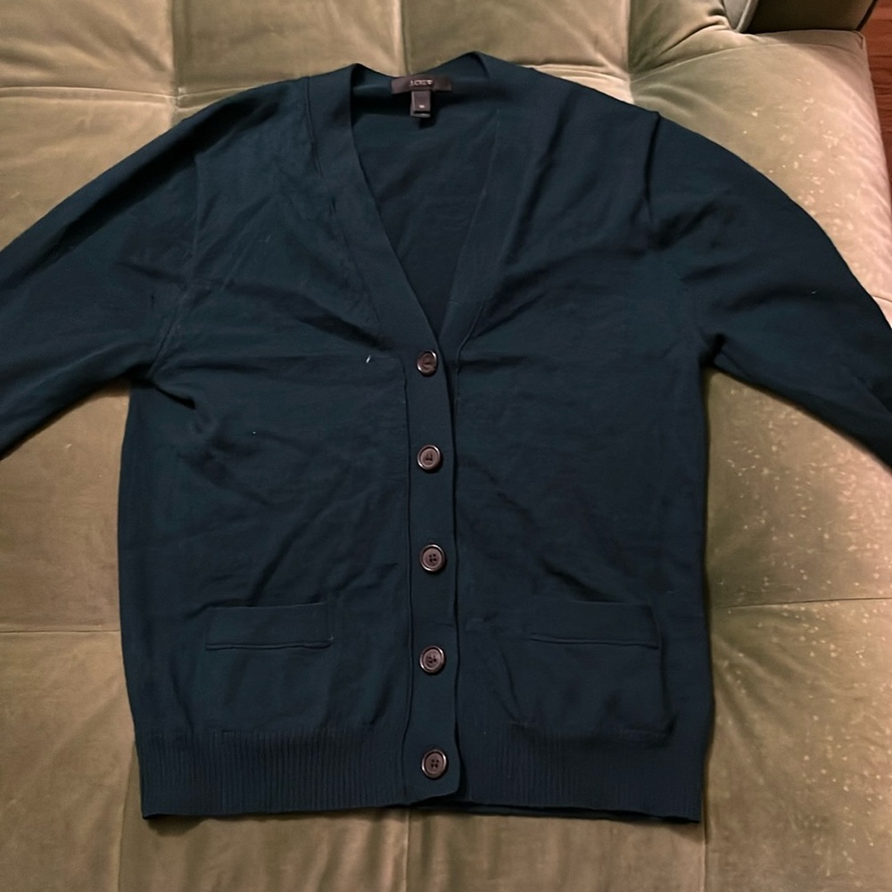 J Crew Merino Wool V Neck Cardigan